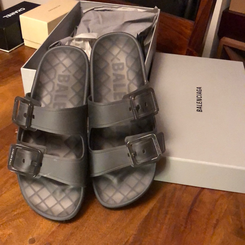 Balenciaga transparent black sandals size 40 EU